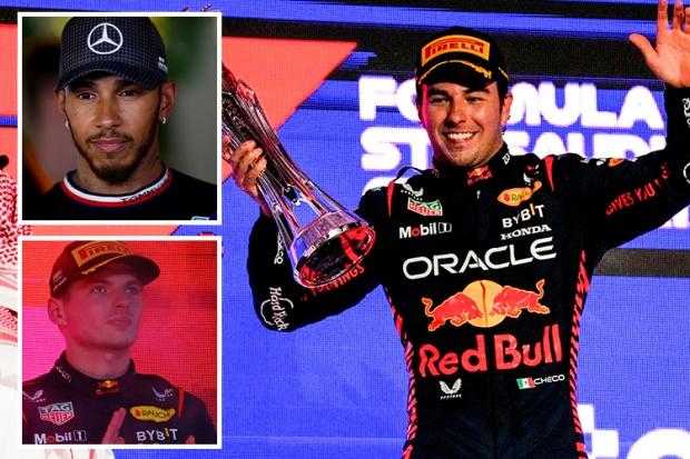 Verstappen 从第 15 名冲刺至第二名，Perez 在沙特阿拉伯大奖赛上以 1-2 的比分赢得 Red Bull 冠军，Hamilton 获得第五名