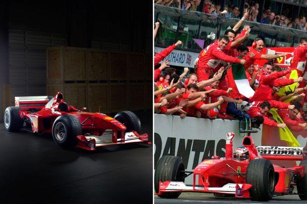 迈克尔·舒马赫 (Michael Schumacher) 标志性的时速 200 英里的法拉利 F1 赛车挂牌出售