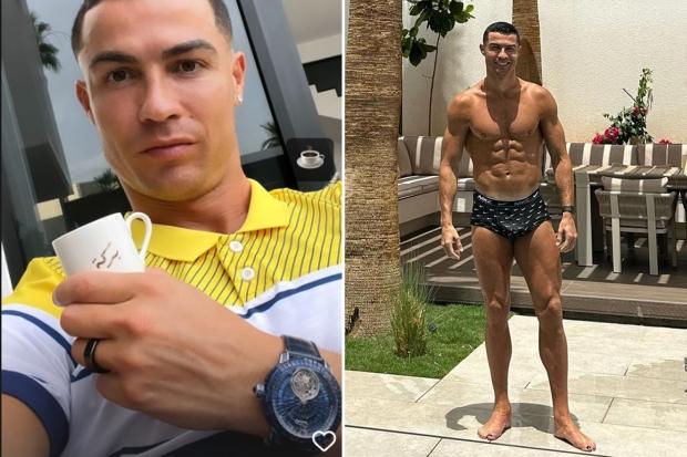 克里斯蒂亚诺·罗纳尔多 (Cristiano Ronaldo) 炫耀 750,000 英镑的手表，因为每周 3.3 英镑的 Al-Nassr 明星花费了他 3.63 亿英镑财富中的一部分
