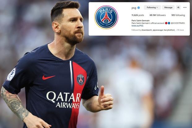 巴黎圣日耳曼的 Instagram 在莱昂内尔·梅西退出后一落千丈，尽管巴塞罗那传奇人物在决赛中被嘘