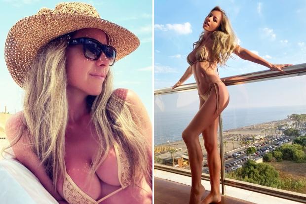 华丽的 UFC 八角形女孩卡莉·贝克 (Carly Baker) 身穿精选比基尼，为 UFC 伦敦格斗之夜做准备