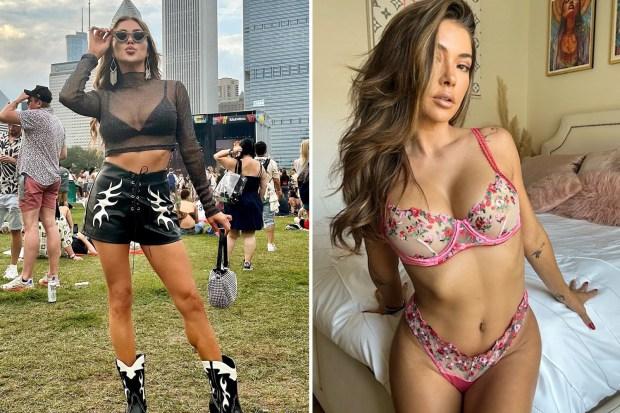 UFC 八角形女孩阿里安妮·塞莱斯特 (Arianny Celeste) 穿着透明上衣和小短裤，粉丝们纷纷表示“退休与否……仍然很性感”