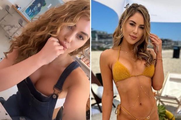 UFC 擂台女郎布兰妮·帕尔默 (Brittney Palmer) 几乎没有留下任何想象空间，她在热气腾腾的瞬间几乎从工装裤中爆发出来