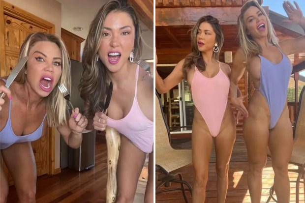 UFC 八角形女孩阿里安妮·塞莱斯特 (Arianny Celeste) 身穿粉色比基尼庆祝芭比电影上映，粉丝们惊叹“该死的女孩”