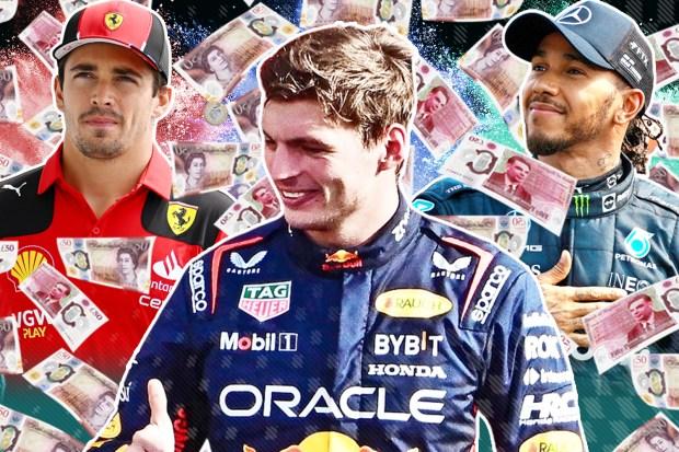 F1 车手 2023 年工资刘易斯·汉密尔顿 (Lewis Hamilton) 距离第一名还差很远，马克斯·维斯塔潘 (Max Verstappen) 的工资是队友工资的五倍