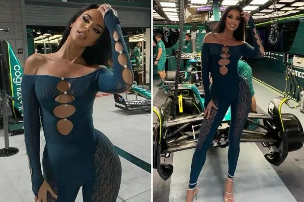 伊万娜·诺尔 (Ivana Knoll) 在拉斯维加斯 F1 比赛中身着透明服装，面临 Instagram 被禁的风险，粉丝称她为“世界上最美丽的女人”