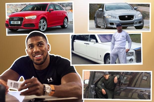 深入了解安东尼·约书亚 (Anthony Joshua) 的精彩汽车收藏，从顶级路虎揽胜到价值 60 万英镑的劳斯莱斯豪华轿车