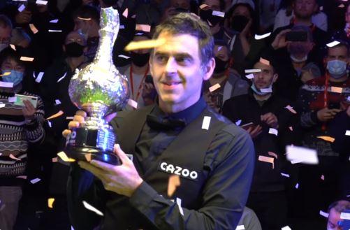 罗尼·奥沙利文连续六局逆转贾德·特鲁姆普赢得斯诺克世界大奖赛