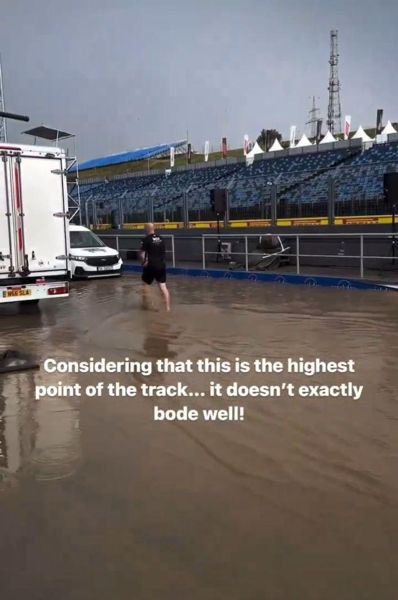 距首场排位赛不到 48 小时，维修站通道被水淹没，匈牙利大奖赛令人担忧