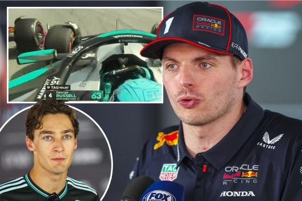 Max Verstappen说乔治·罗素·拉姆（George Russell Ram）相撞