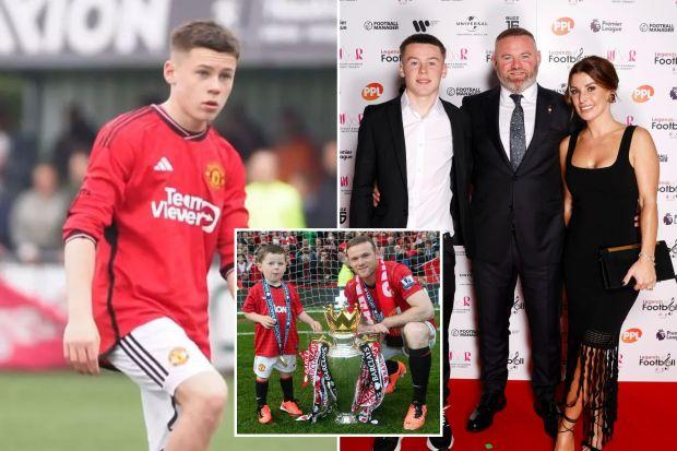 韦恩·鲁尼（Wayne Rooney）15岁的儿子凯（Kai）跳了三个年龄段