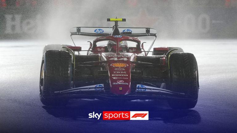 拉斯维加斯大奖赛排位赛：兰多·诺里斯 (Lando Norris) 从马克斯·维斯塔潘 (Max Verstappen) 手中夺取令人惊叹的潮湿天气杆位，刘易斯·汉密尔顿 (Lewis Hamilton) 排在最后