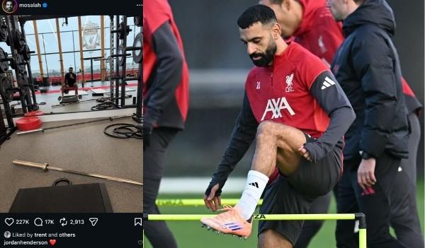 示威？沙拿post独自gym相